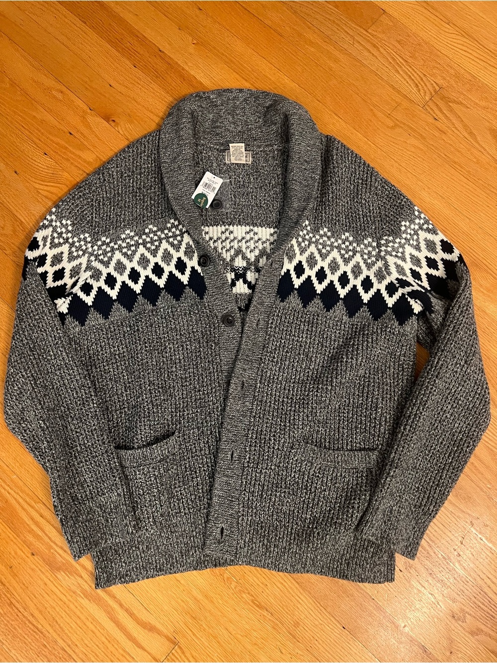 L.L. Bean Nordic Style sweater Cardigan NWT